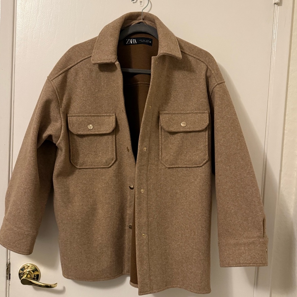 Zara Tan Jacket with Gold Buttons